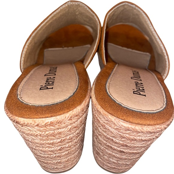 Pierre Dumas Women’s Suede Clogs Cognac/BRN and Natural Size 8-1/2* - Picture 9 of 10